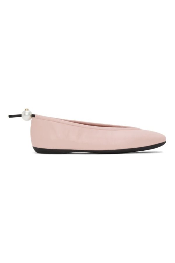 Pink Delfi珍珠芭蕾鞋