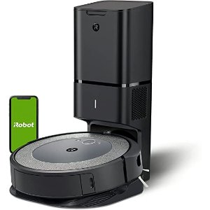 iROBOTRoomba i3+ Robot Vacuum with Automatic Dirt Disposal Disposal - Empties Itself, Wi-Fi Connected Mapping, Compatible with Alexa, Ideal for Pet Hair, Carpets Black,i355000