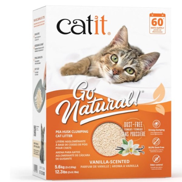 Catit 纯天然豌豆香草味猫砂14L 