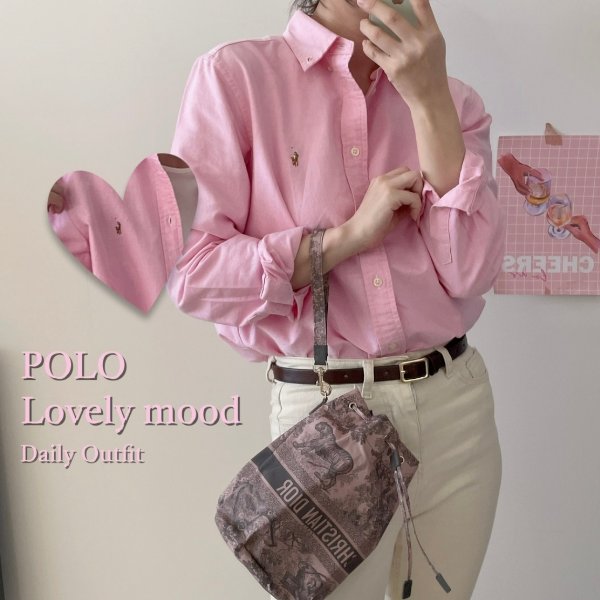 Polo Ralph Lauren树莓粉休闲衬衫