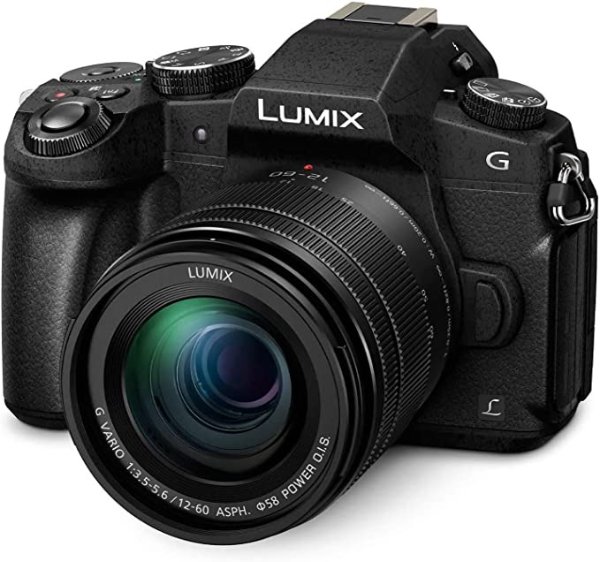 LUMIX G85 4K全能相机 + 12-60 毫米 F3.5-5.6 镜头，黑色 (DMC-G85MGN-K)