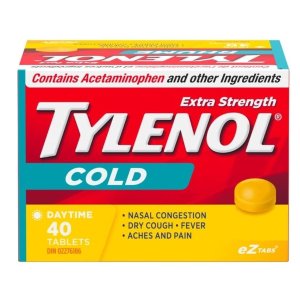 💥史低价💥：TYLENOL 强效感冒药/退烧药 日用40片