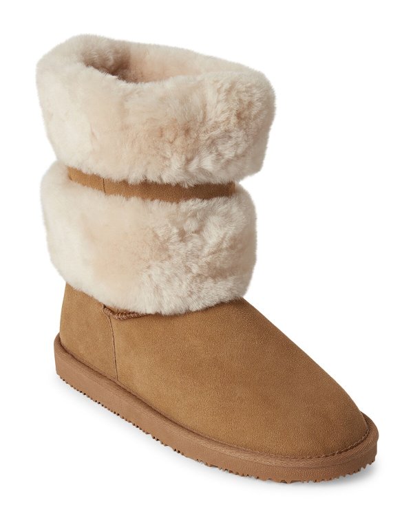 Chestnut Mara Shearling-Lined 雪地靴