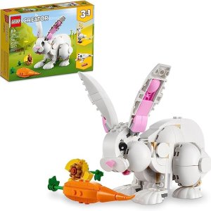 Lego 兔年限定 三合一15cm高 小白兔胡萝卜玩具拼搭套装