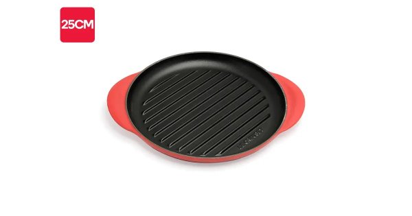 Signature Grill Round Traditional (25cm, Cherry Red) | Frying & Grill Pans |
