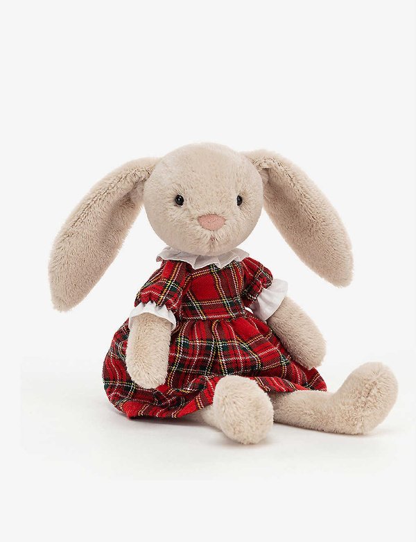 格纹裙兔子 27cm