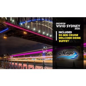 90min体验绝美悉尼夜景！Vivid Sydney 悉尼灯光秀邮轮