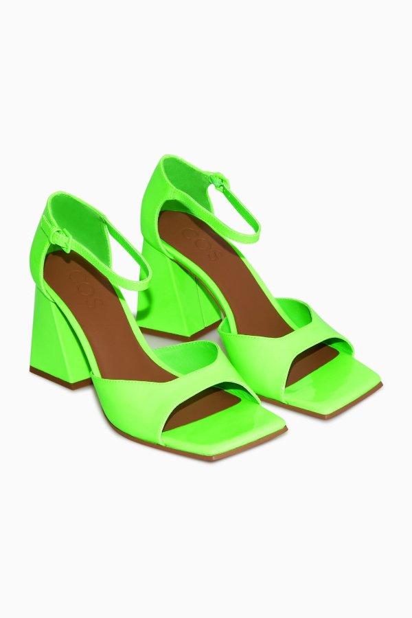 荧光绿高跟鞋