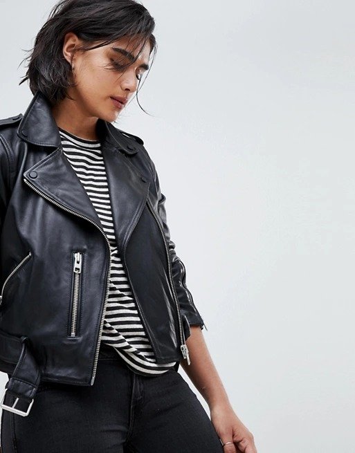leather balfern biker jacket | ASOS