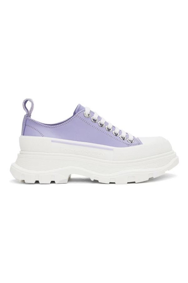Purple Tread 紫白拼色厚底鞋