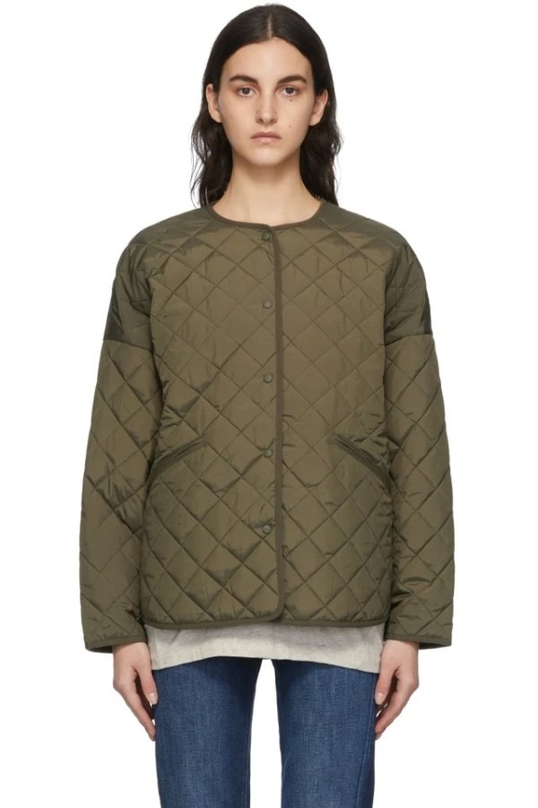 Khaki Quilted 菱格棉服