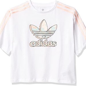 adidas Originals 童装Logo印花短T 樱花季首选 颜色太显白啦