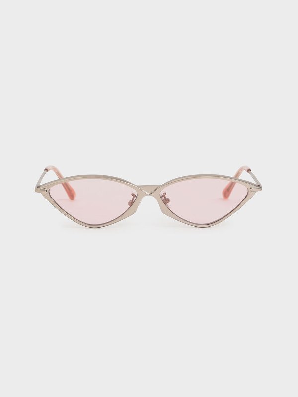 Pink Metal Frame 猫眼墨镜