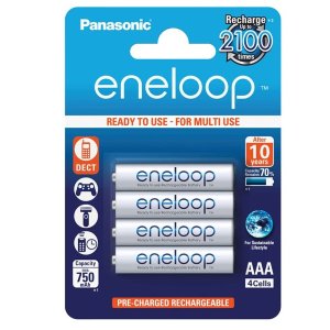 Panasonic eneloop 镍氢AAA充电电池 4个装 750毫安时