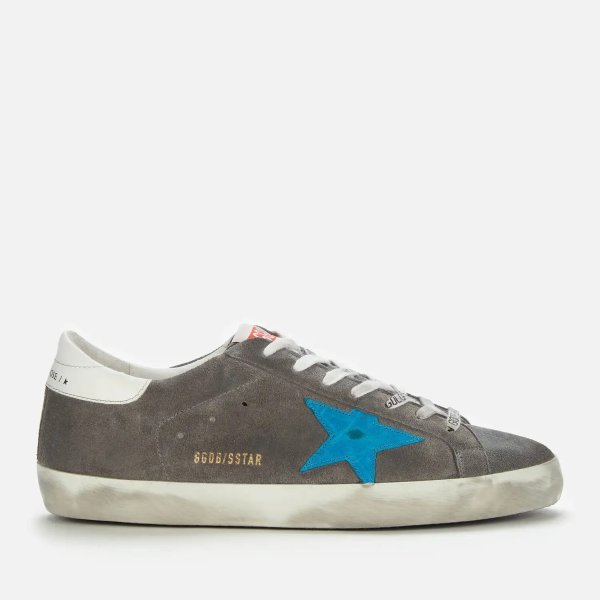 Men's Superstar Suede Trainers - Grey/Turquoise