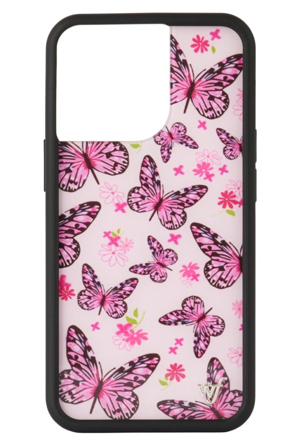 Pink Butterfly iPhone 13 Pro 手机壳