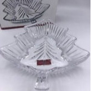 白菜价：Mikasa 圣诞之夜小玻璃树糖果盘