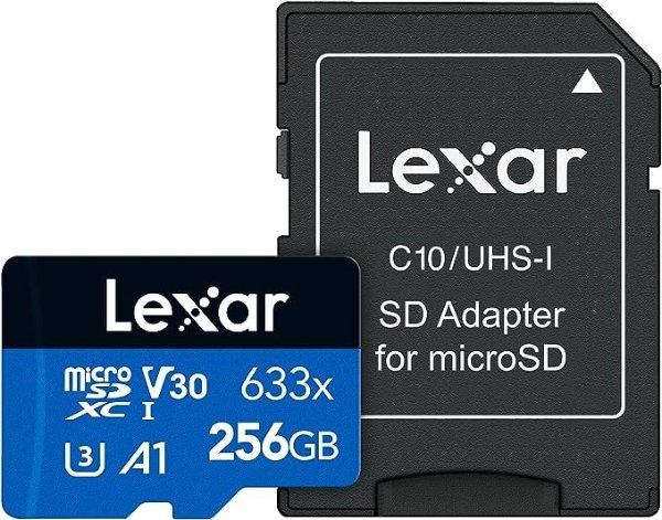 High-Performance 633x 256GB microSDXC UHS-I 存储卡