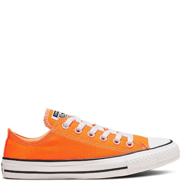 橙色低帮帆布鞋
