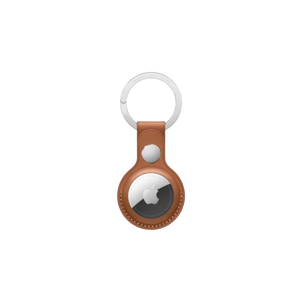 MX4M2FE/A AirTag Leather Key Ring - Saddle Brown at The Good Guys