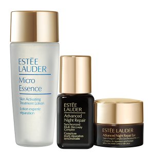 国际口红节：Estee Lauder 微精华小棕瓶3件套 明星套装