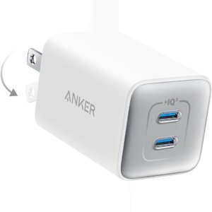 💥史低价💥：Anker 双 USB C 端口 47W 氮化镓 Nano 3 折叠设计 快充头