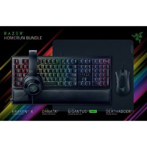 史低价：Razer HomeRun 游戏键盘 鼠标 耳机 鼠标垫 超值套装