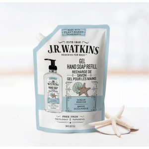 J.R. Watkins 海洋/玫瑰香型 泡沫洗手液补充装 828ml