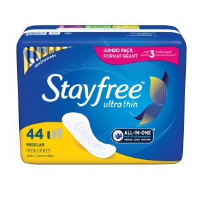 白菜价：Stayfree 超薄护垫4包x44片 共176片 四壁保护防侧漏