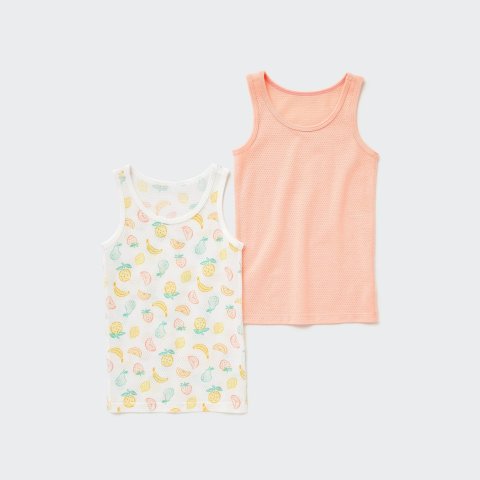 JOY OF 印花棉质网眼背心 2P