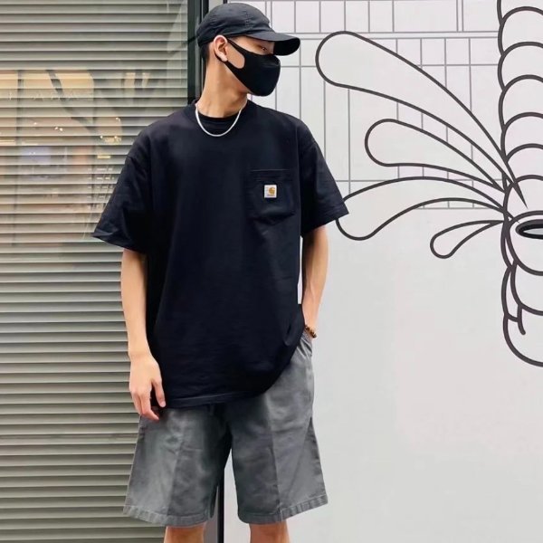 Black Loose Fit 男士T恤