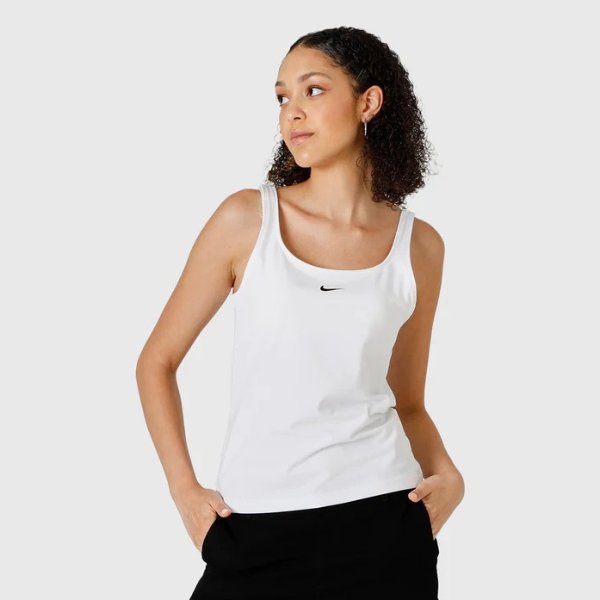 女式运动装 Essential Cami 背心白色/黑色