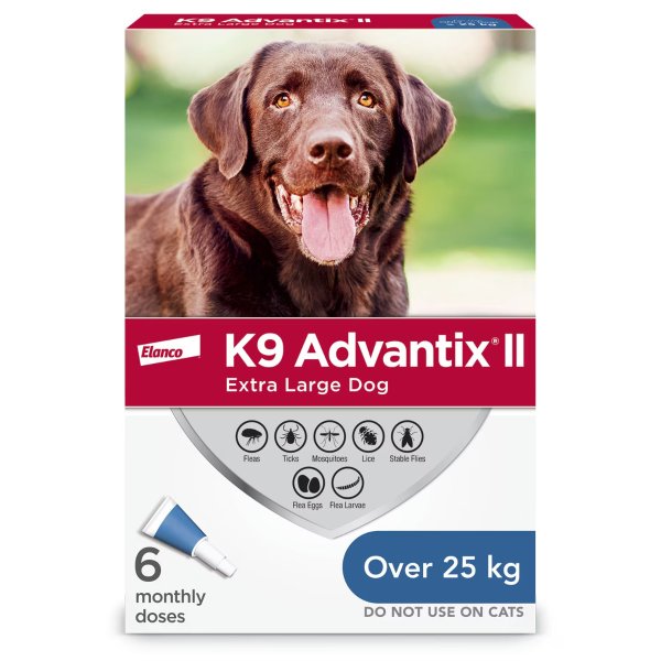 K9 Advantix II 驱虫药适用于超大型犬