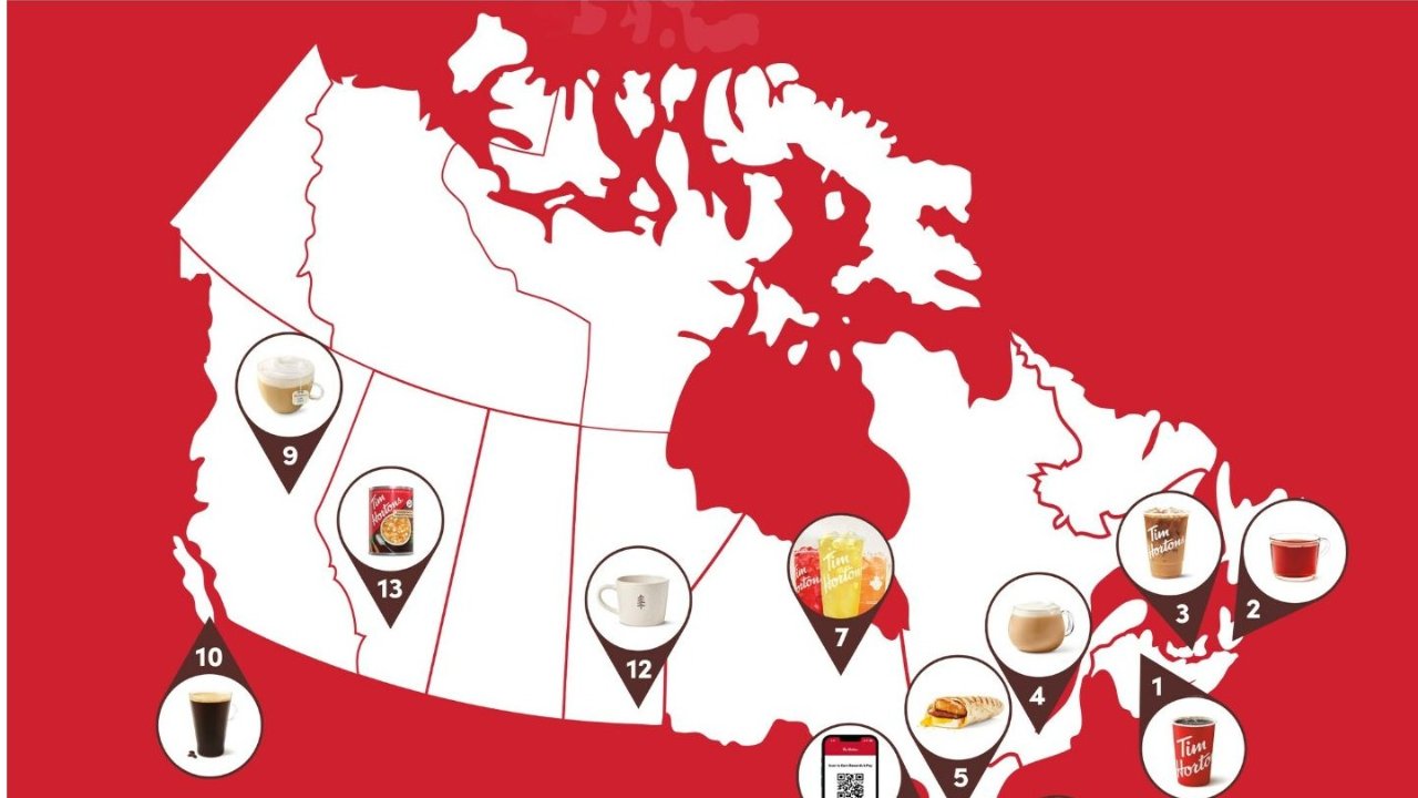 Tim Hortons公布2022年热销地图 - BC省更爱美式咖啡，安省爱吃Farmer’s Wraps！