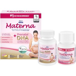 MATERNA 玛特纳 孕妇复合维生素含丰富叶酸+孕期DHA套组
