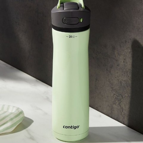 €19收儿童水杯 孩子用着放心！Contigo 运动水杯 不含bpa 保温28小时 密封不漏水