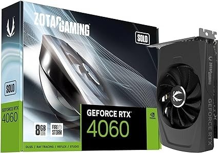 RTX 4060 8GB Solo DLSS 3 8GB GDDR6显卡 128-bit 17 Gbps PCIE 4.0, ZT-D40600G-10L