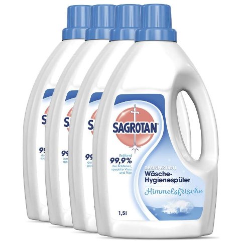 €12.9收4大瓶 订阅全部额外9折Sagrotan 洗衣消毒液 消除99.9%细菌病毒 再也不用去DM搬了