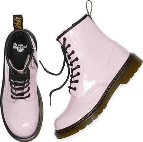 1460 粉色亮面马丁靴