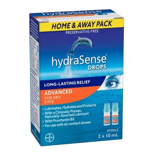 HydraSense  天然成分眼药水2瓶*10ml 富含维生素B5