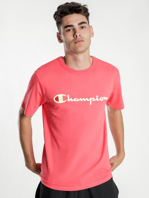 Heritage Script T-Shirt in Coral