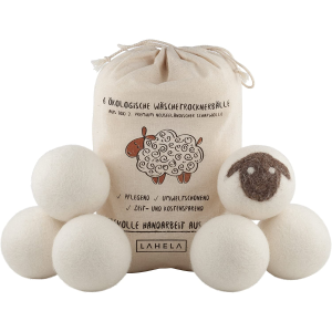 LAHELA 烘干机球 100％新西兰优质绵羊毛 缩短25％-40％烘干时间