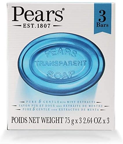 Pears 薄荷透明香皂x3