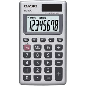 史低价：Casio 卡西欧 HS8VA 太阳能标准计算器 8位数显