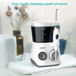 Abox 家用式电动水牙线/冲牙器 FDA认证 600ml大水箱+6个喷头