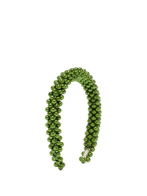绿色珍珠发箍