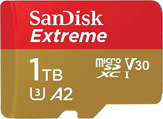 1TB Extreme microSDXC C10, U3, V30, 4K, 5K, A2