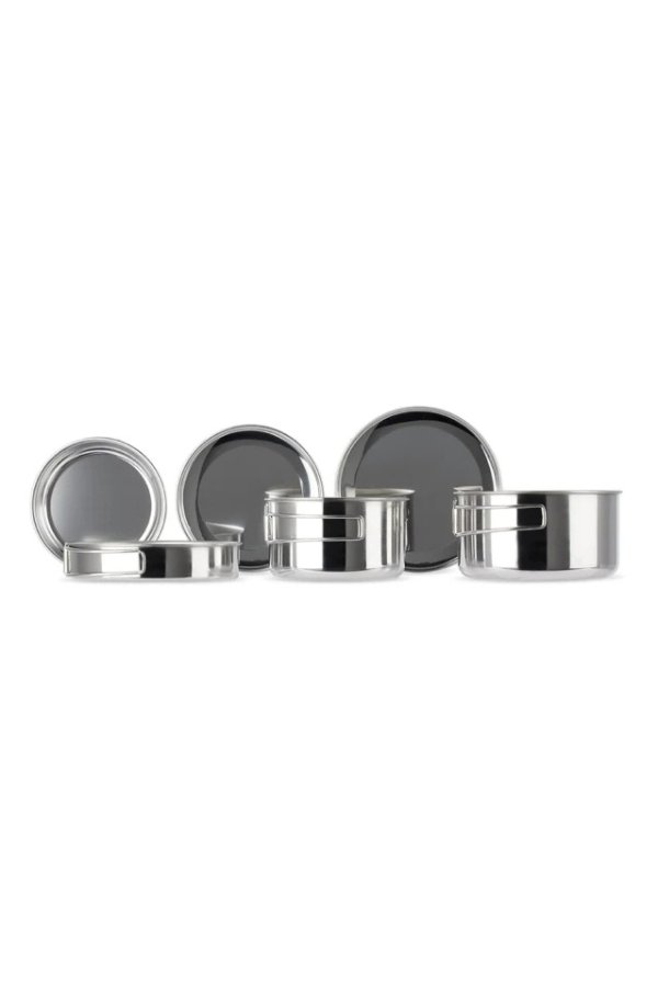 Silver Personal Cooker 3 Set, 6 pcs