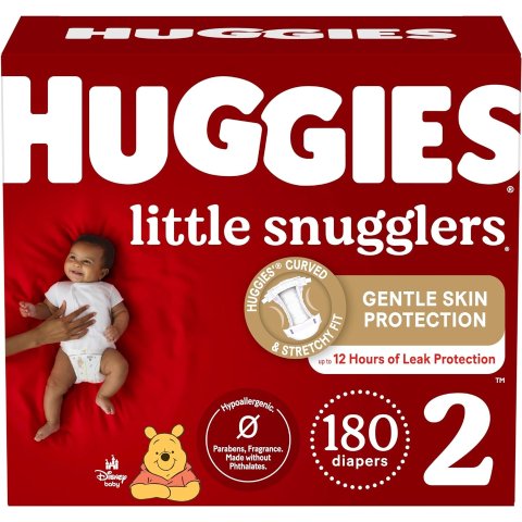 HUGGIES 纸尿裤2号，适合 12-18 磅（5-8 公斤）180片