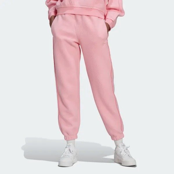 女款粉色卫裤